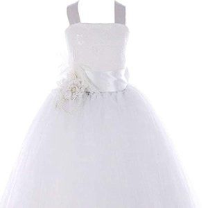 FAYBOX Pageant Wedding Flower Girl Dress